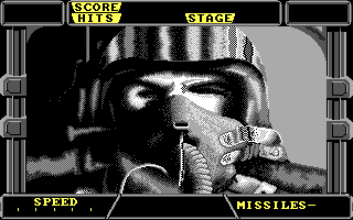 After Burner II (DOS) screenshot: The Pilot (Tandy)