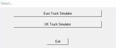 Euro Truck Simulator + UK Truck Simulator (Windows) screenshot: The games are installed separately