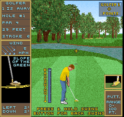 Golden Par Golf (Arcade) screenshot: Putting