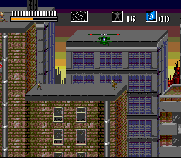 Choplifter III: Rescue Survive (SNES) screenshot: It's getting dark...