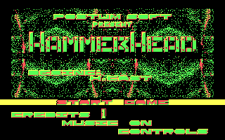Hammer-Head (DOS) screenshot: Menu (CGA)