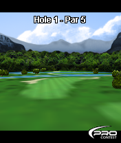 Golf Pro Contest 2 (J2ME) screenshot: The first hole