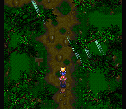 Chō Mahō Tairiku Wozz (SNES) screenshot: Mysterious forest