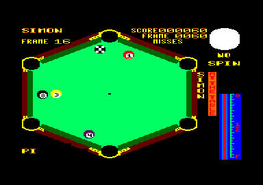 Angle Ball (Amstrad CPC) screenshot: Pocket the ball