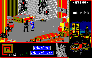 Last Ninja 2: Back with a Vengeance (DOS) screenshot: First encounter