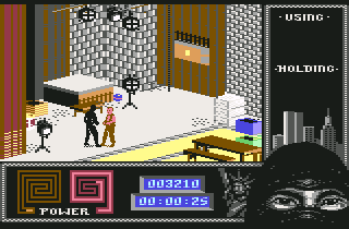 Last Ninja 2: Back with a Vengeance (Commodore 64) screenshot: First fight.