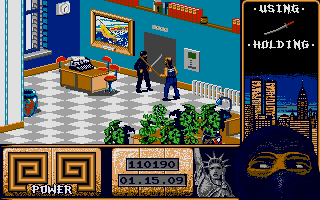 Last Ninja 2: Back with a Vengeance (Amiga) screenshot: Level 5 - The office block.