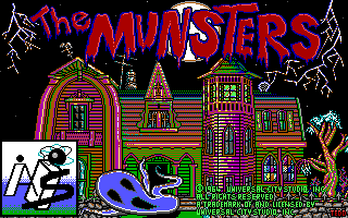 The Munsters (DOS) screenshot: Title Screen (EGA)