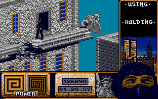 Last Ninja 2: Back with a Vengeance (Amiga) screenshot: Walking outside the office block.