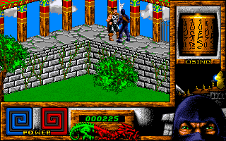 Last Ninja 3 (Amiga) screenshot: Look, it's the Punisher!