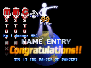 Dance Dance Revolution: 2nd Mix (PlayStation) screenshot: After clearing the game, you got a new high score.