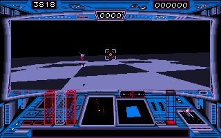 Starglider II (DOS) screenshot: Fighting on a planet...