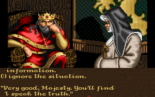 Castles: The Northern Campaign (DOS) screenshot: The nun