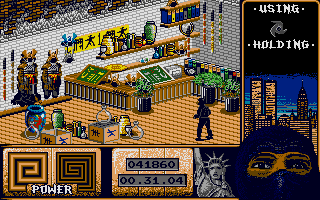 Last Ninja 2: Back with a Vengeance (Amiga) screenshot: The shop.