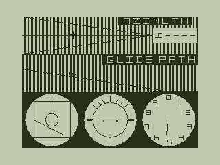 Flight (Dragon 32/64) screenshot: On the Glide Path