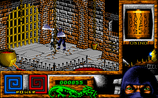 Last Ninja 3 (Amiga) screenshot: Trapped!