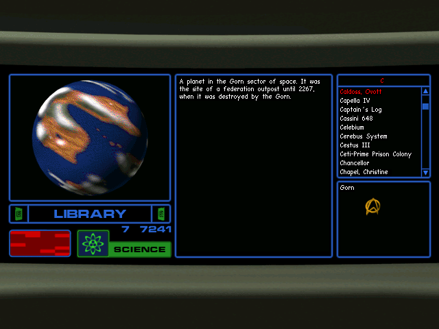 Star Trek: Starfleet Academy (Windows) screenshot: Library