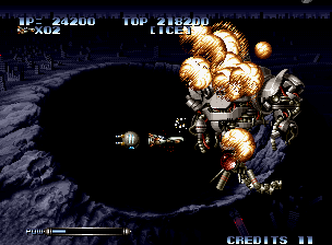 Last Resort (Neo Geo) screenshot: Boss destroyed