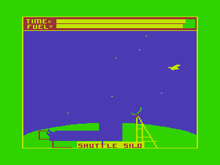 Shuttlezap (Dragon 32/64) screenshot: Blasting into Orbit