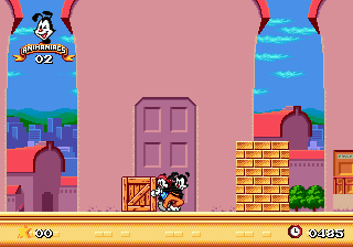 Animaniacs (Genesis) screenshot: Each character has a special ability. You can switch between them at the appropriate times.