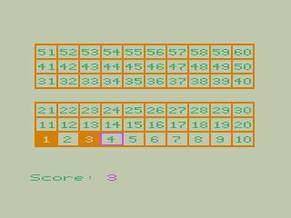 Table Adventures (Dragon 32/64) screenshot: Number Families