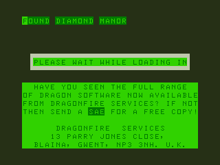 Diamond Manor (Dragon 32/64) screenshot: Loading