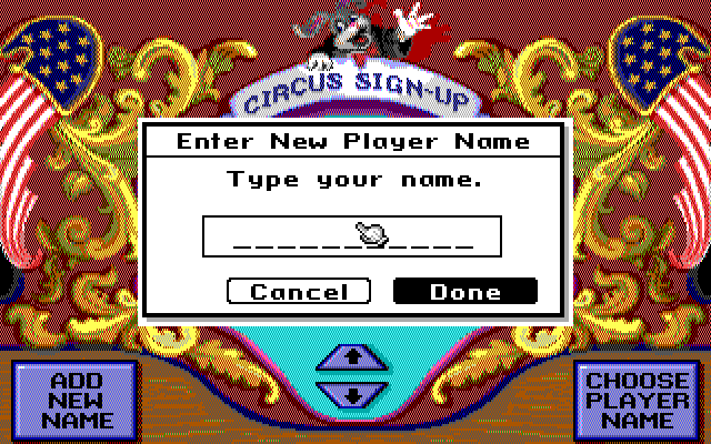 Math Rabbit (DOS) screenshot: Sign Up (Tandy)