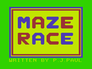 Mazerace (Dragon 32/64) screenshot: Title Screen