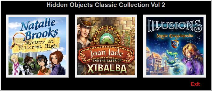 Hidden Object Classic Collection Vol. 2 (Windows) screenshot: The games can be installed individually