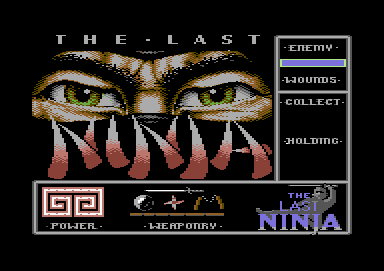 The Last Ninja (Commodore 64) screenshot: Title screen