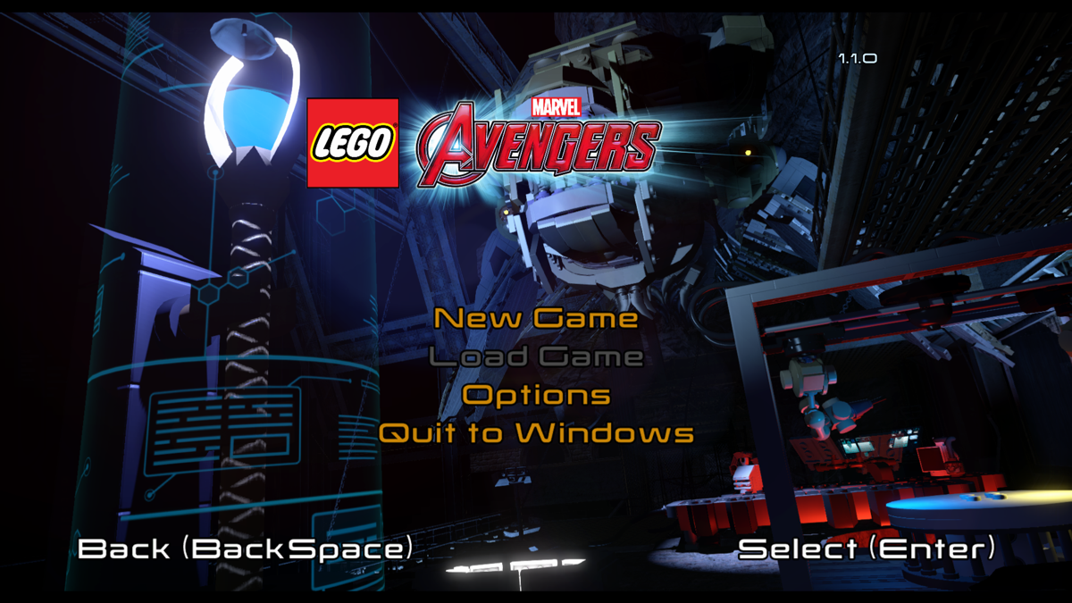 LEGO Marvel Avengers (Windows) screenshot: Main Menu