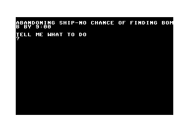 Death Ship (Commodore 64) screenshot: Reading the message. Looks like there's no time to waste.