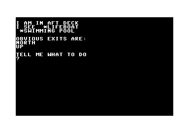 Death Ship (Commodore 64) screenshot: Starting the exploration.