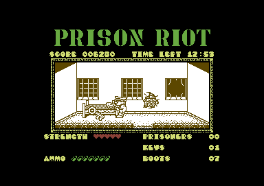 Prison Riot (Commodore 64) screenshot: An all-important key
