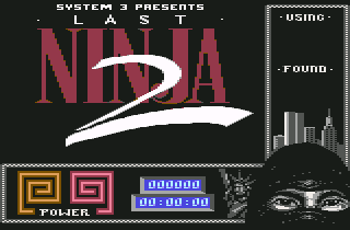 Last Ninja 2: Back with a Vengeance (Commodore 64) screenshot: Title screen.