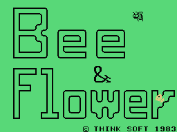 Bee & Flower (MSX) screenshot: Title after the flowers were visited by the butterfly.