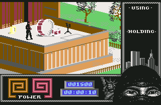 Last Ninja 2: Back with a Vengeance (Commodore 64) screenshot: The balcony.