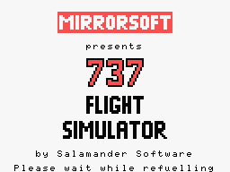 737 Flight Simulator (MSX) screenshot: Loading Screen.