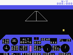 737 Flight Simulator (MSX) screenshot: Landing in the night.