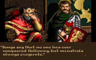 Castles: The Northern Campaign (DOS) screenshot: A knight