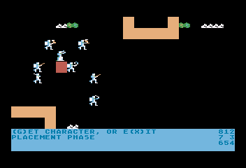 Wizard's Crown (Atari 8-bit) screenshot: Preparing for Combat