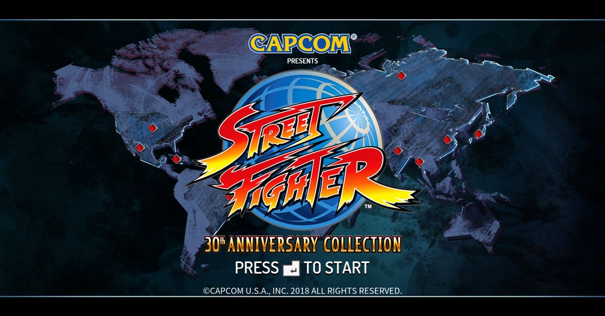 Street Fighter: 30th Anniversary Collection (Windows) screenshot: Main splash screen