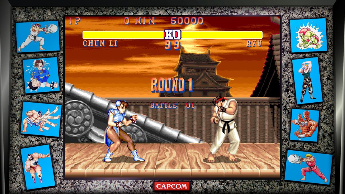 Street Fighter: 30th Anniversary Collection (Windows) screenshot: Street Fighter II: The World Warrior (1991), which brought the series and the genre fame.