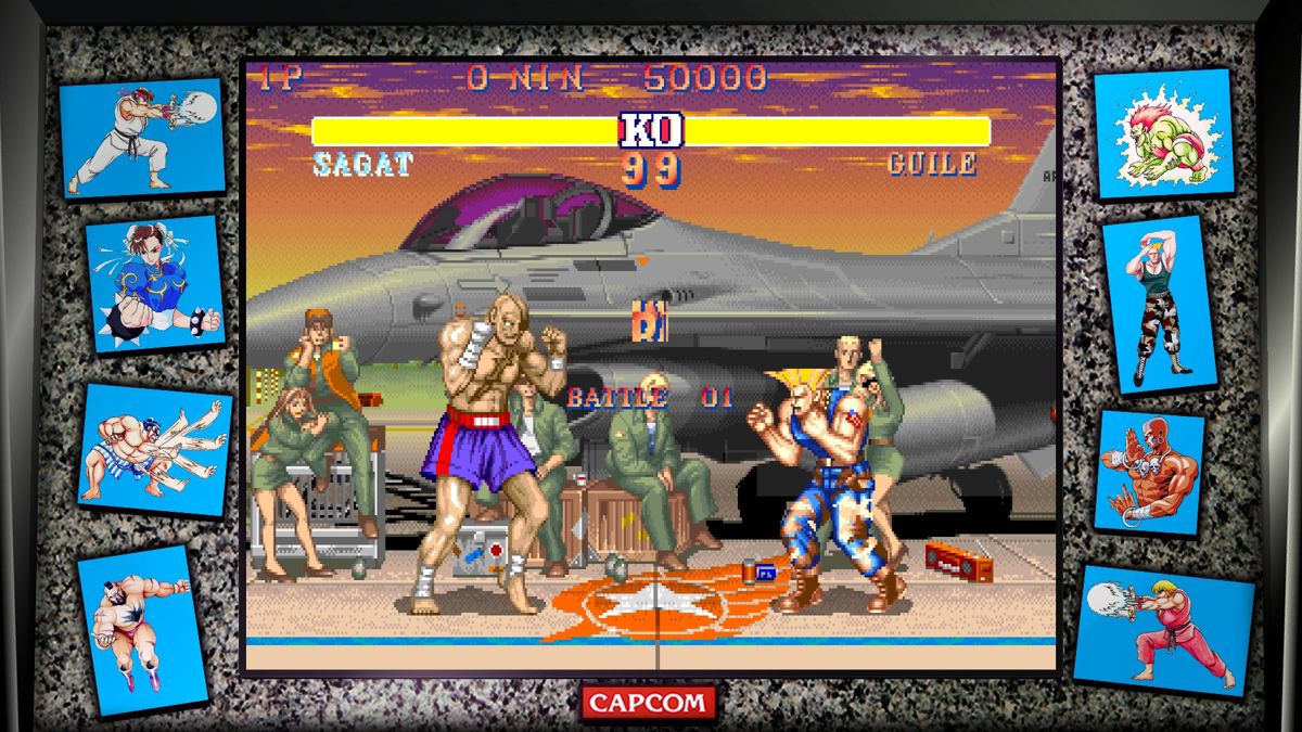 Street Fighter: 30th Anniversary Collection (Windows) screenshot: Street Fighter II' Turbo: Hyper Fighting (1992), which started adding moves, game speeds and costume colors.