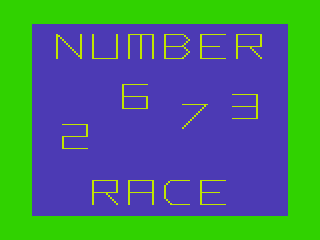 Fun Maths I (Dragon 32/64) screenshot: Nnumber Race: Title