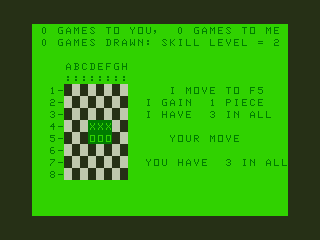 Games Pack III (Dragon 32/64) screenshot: Reversi: Computer Player