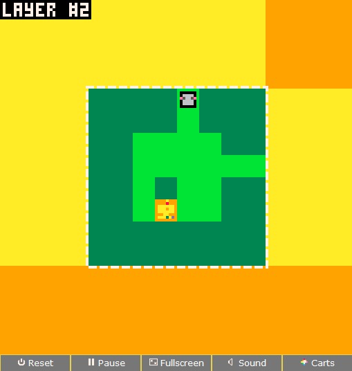 Sokosoko (Browser) screenshot: After having entered the green box.