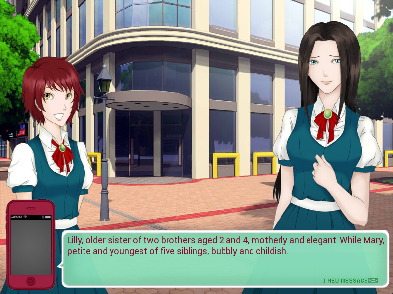 Freak-Quency (Windows) screenshot: Sonnya's friends Mary and Lilly are practically opposites