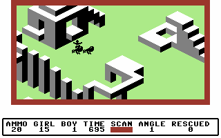 Ant Attack (Commodore 64) screenshot: Aahh, surrounded by ants!