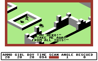 Ant Attack (Commodore 64) screenshot: Now can you escape safely?